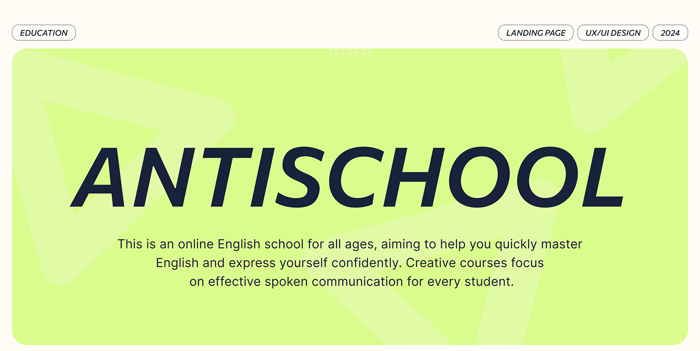 school Education english kids IT landing page Website bento 2024design onlineschool
