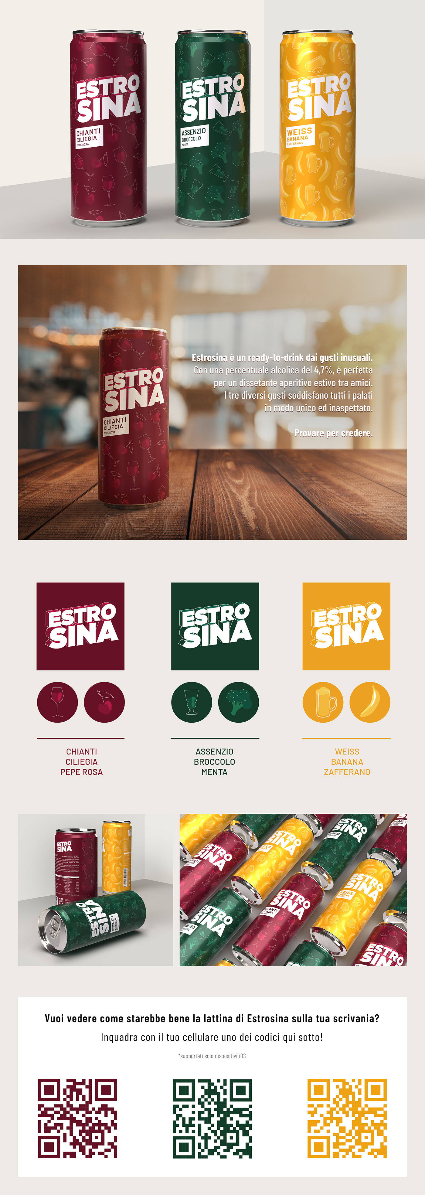 bevanda beverage branding  can drink estrosina Food  fresh studio 138 summer