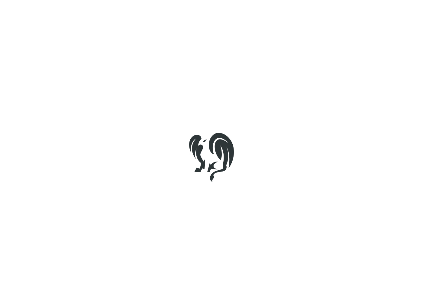 negative space Logo Design brand identity logo animals symbols animal hippo giraffe eagle bear zebra Kreatank creatank creative