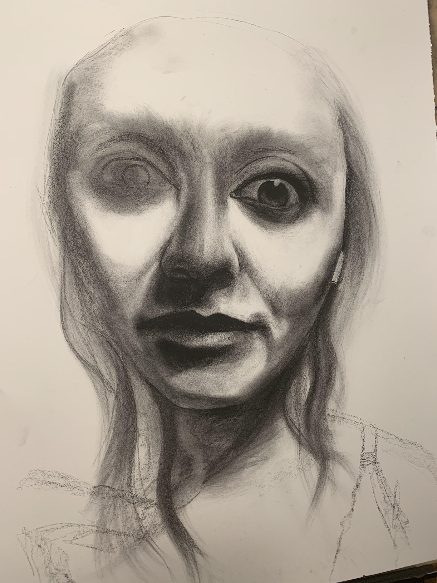 charcoal Drawing  self portrait