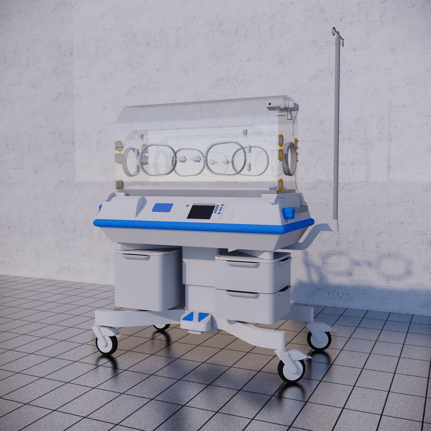 3D enscape Infant Incubator MOdeler modeling Render SketchUP sketchup pro