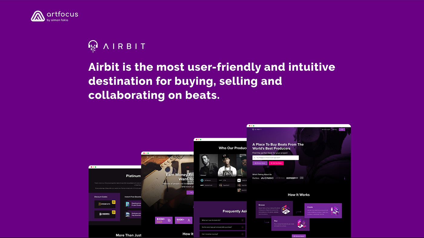 music landing  page Website design purple Emojis icons