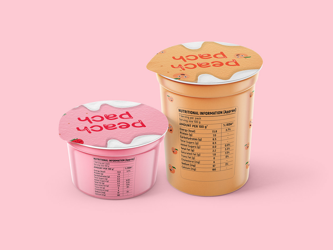 photoshop Mockup Yogurt Packaging branding  Packaging visual identity Brand Design designer Creative Design