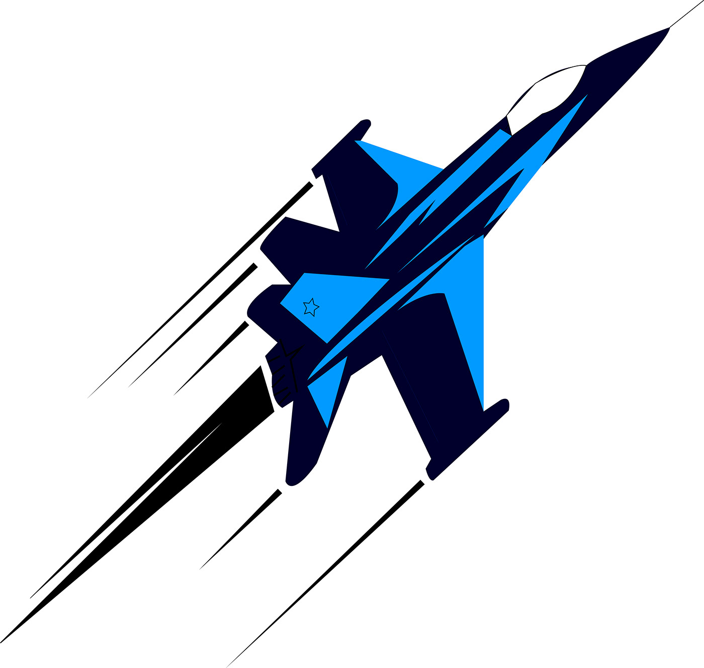 I sketch a war jet .