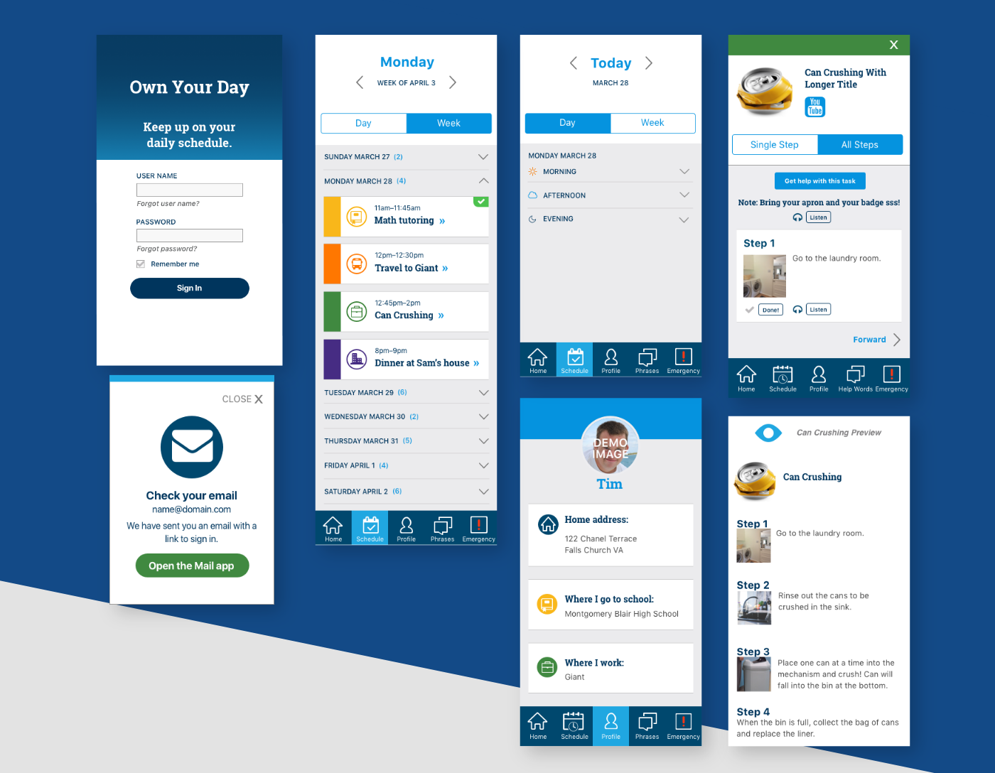Mobile app interface design Interaction design  User research personas wireframes user flows
