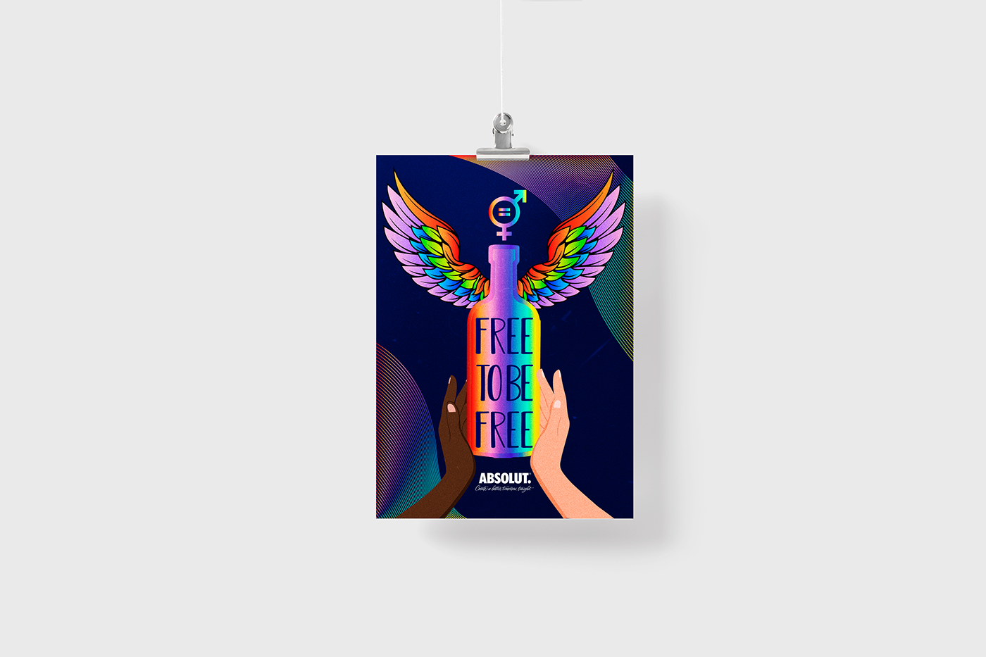 poster AbsolutVodka equality free photoshop Illustrator graphicdesign VisualDesign