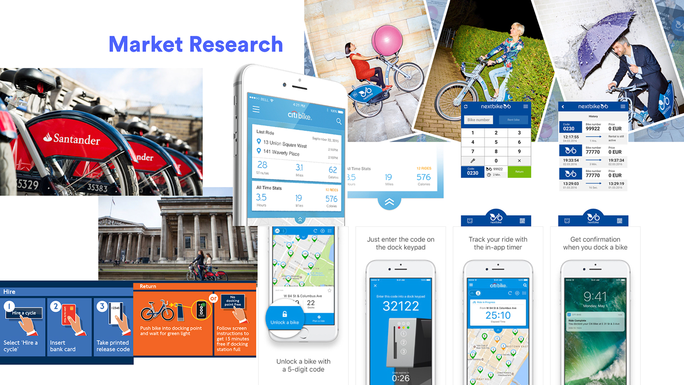 mobile Multi-Interface city-bike ios product design  android