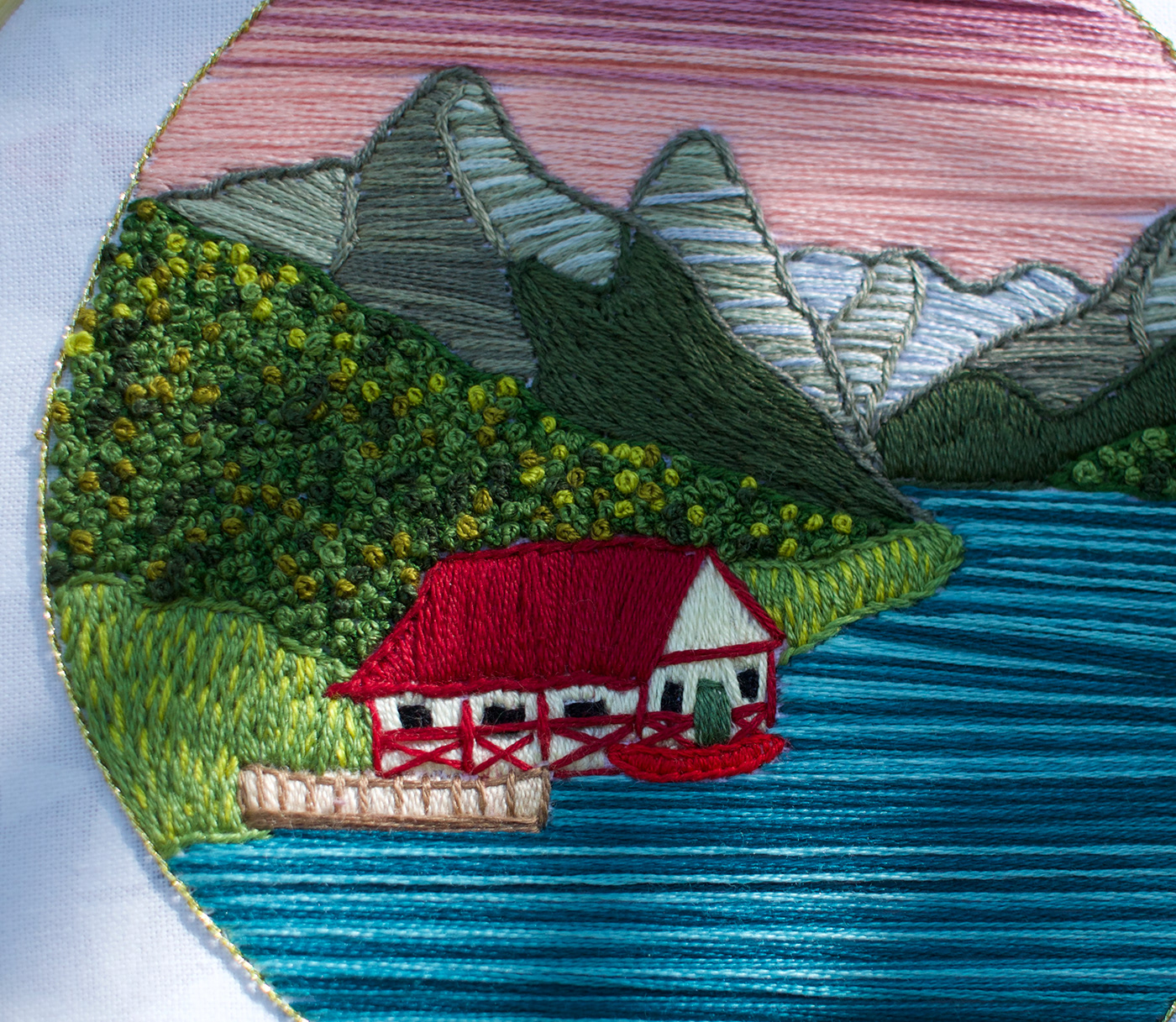 Embroidery embroidery design Canada Landscape Nature Jasper National Park