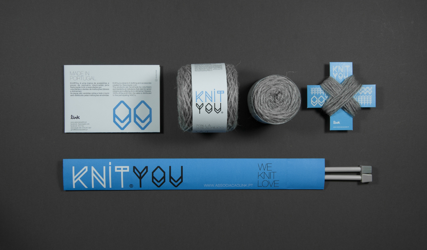 knit knitting Alzheimer nonprofit brand identity branding  logo uma uma brand studio