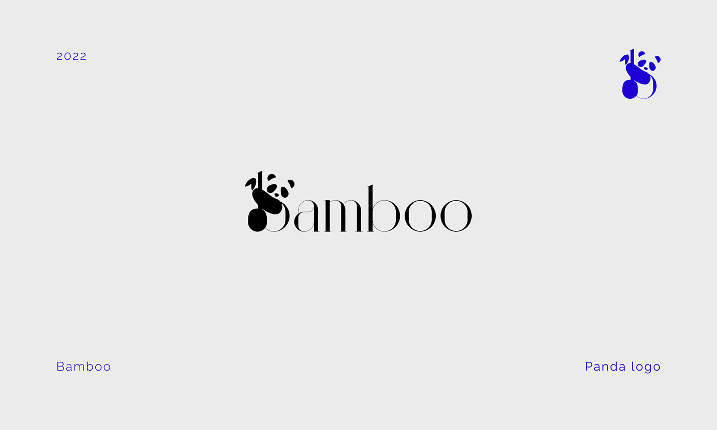 Panda logotype for Daily Logo Challenge for a company called "Bamboo". 