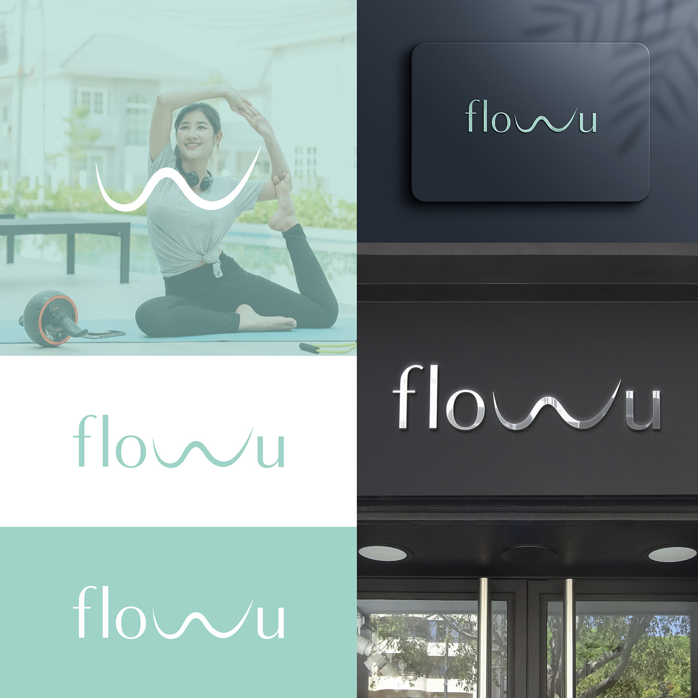 flow Yoga logo yoga meditation logo flow mindfull zen