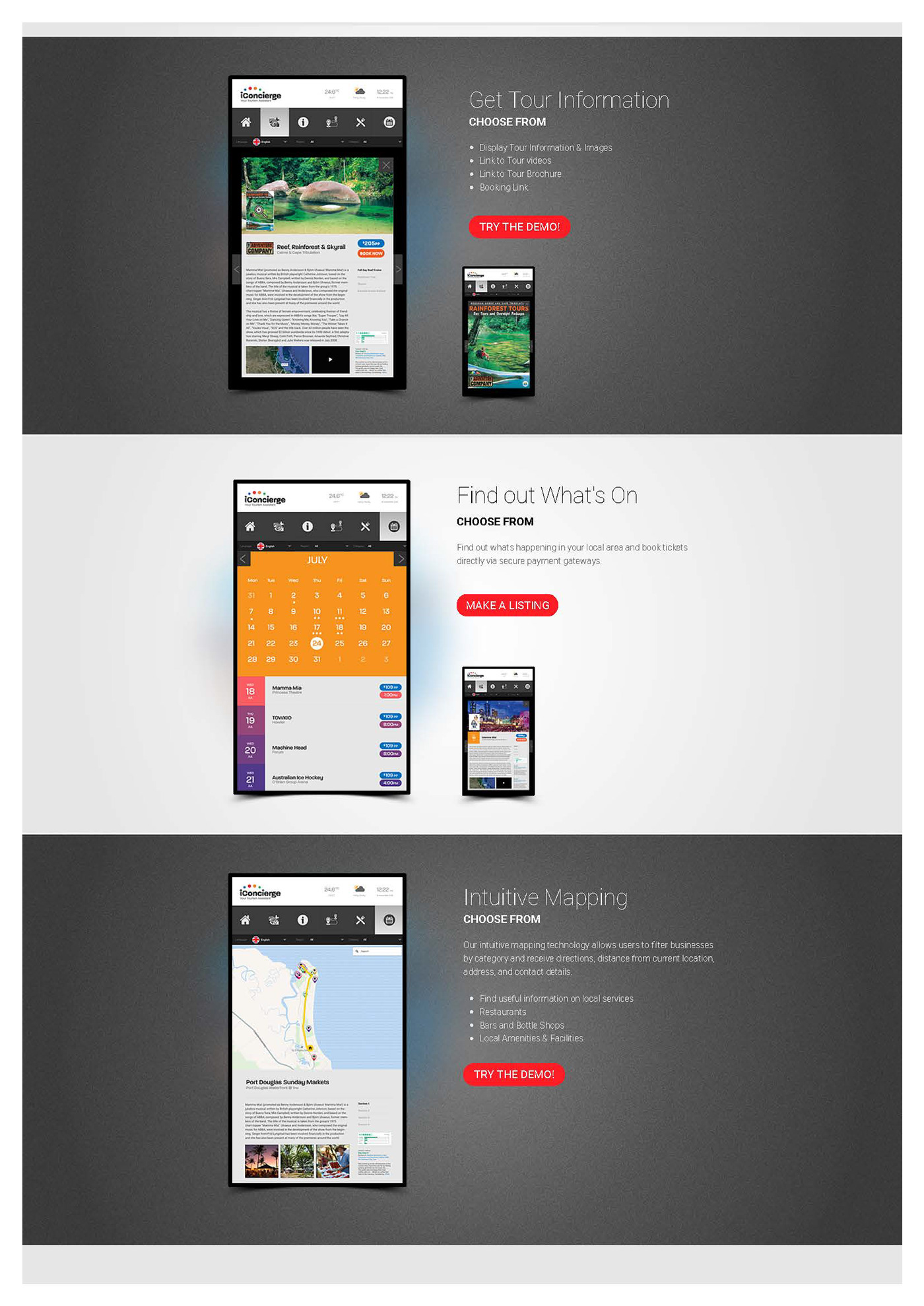 app design tourism UI Web Website