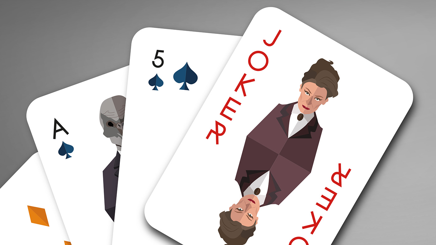 Doctor Who Playing Cards Vector Illustration flat illustration graphic design 