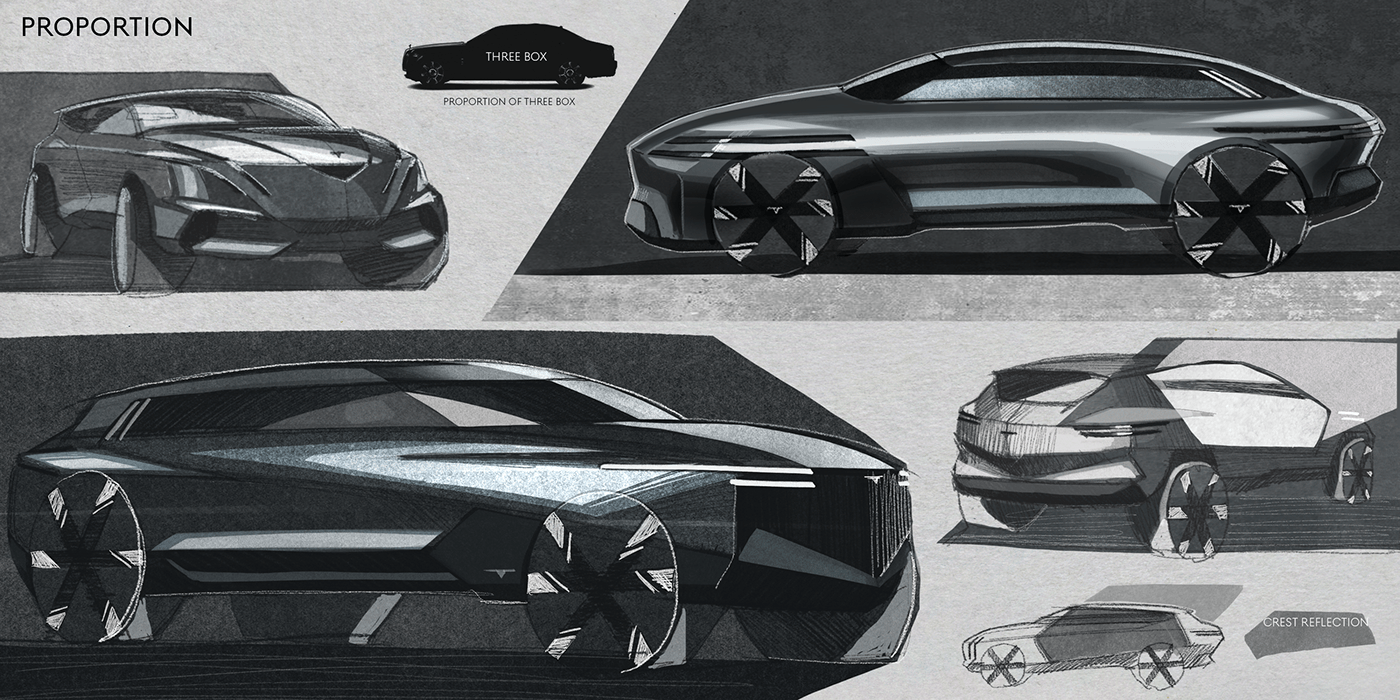 Automotive design automotive   car sketch genesis 3D blender product design  car design transportation Transportation Design