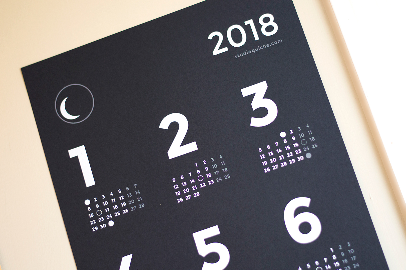 silkscreen calendar 2018 Calendar minimal calendar design calendar graphic design  adobe branding  print print design 