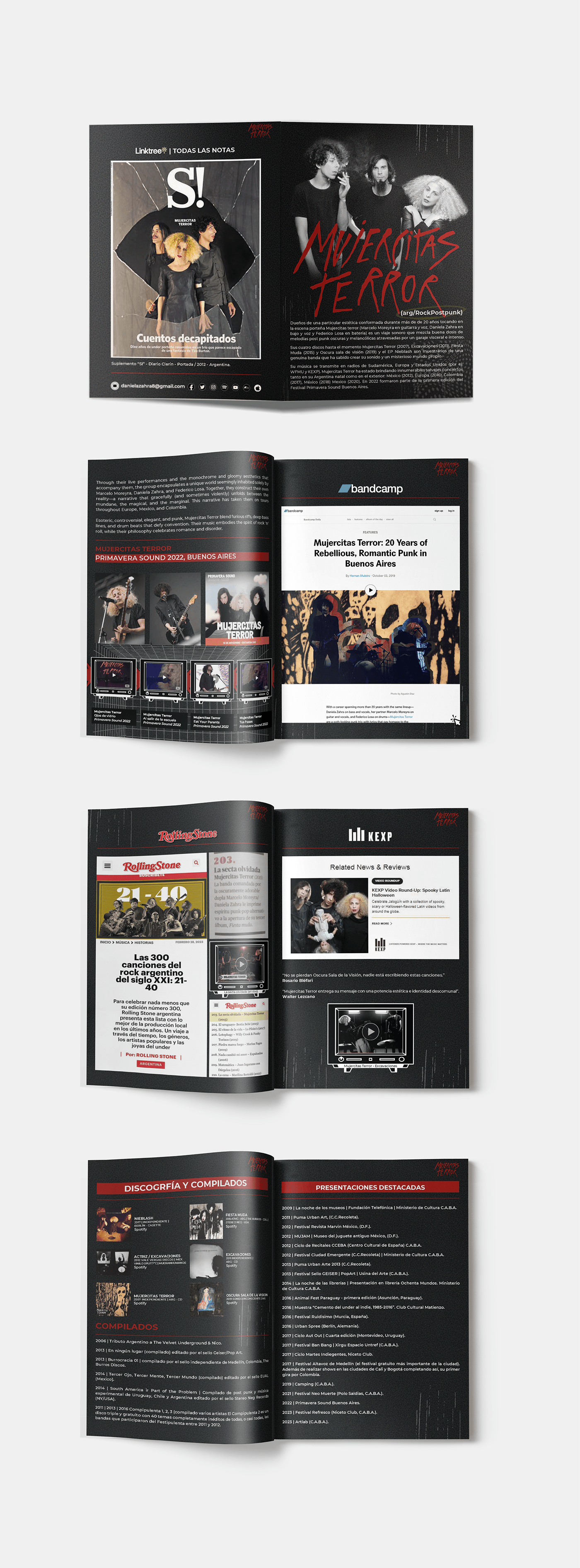 graphic design  visual identity brand identity marketing   press kit presskit PressBook rock music