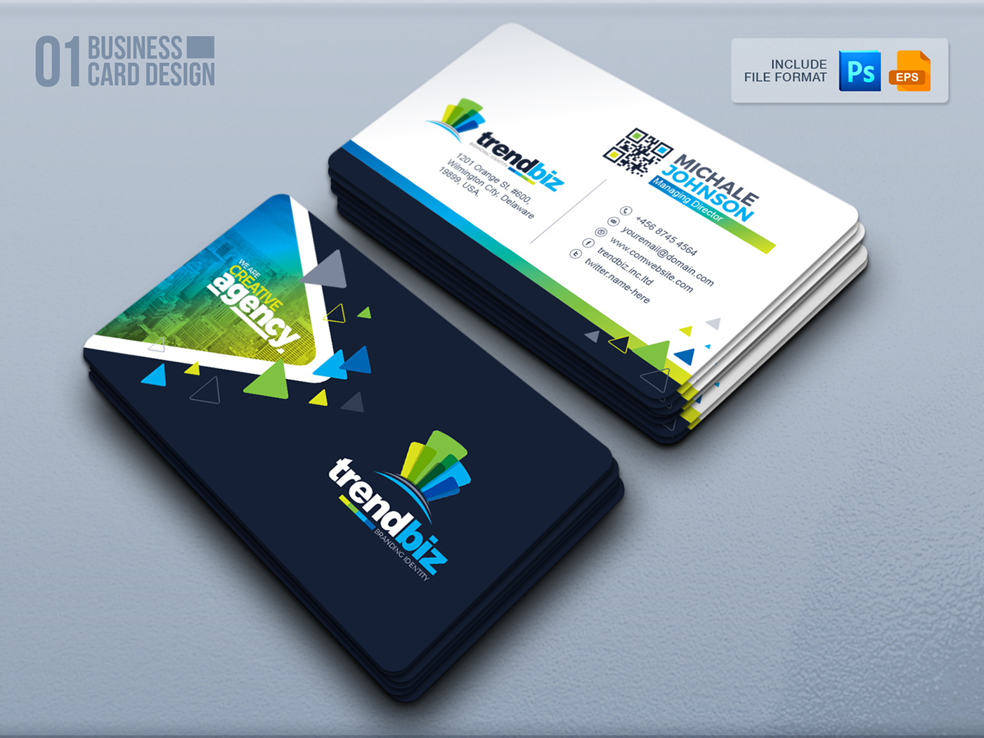 business card design template psd EPS vigiting card print template design