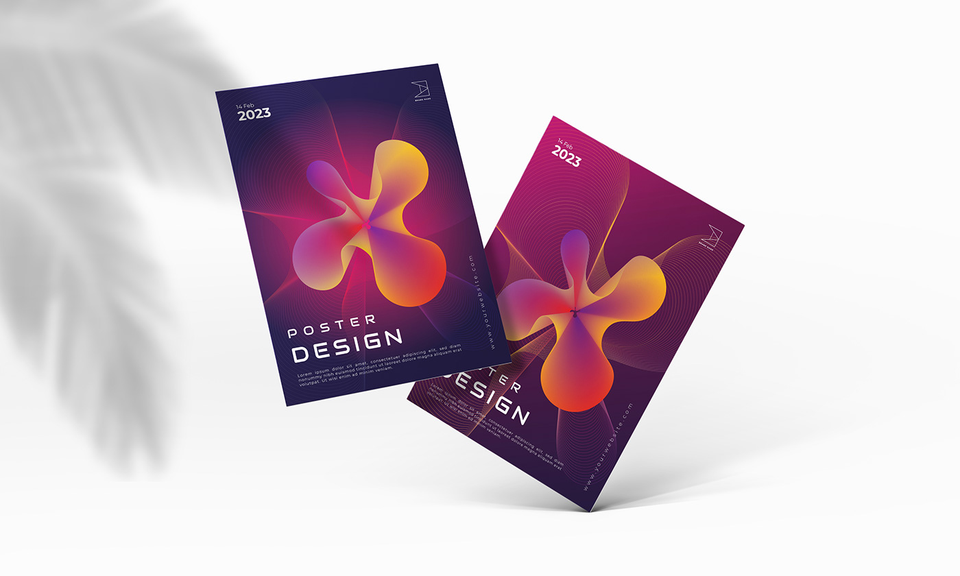 A4 size Magazine brand identity Creative Design floral graphic design  Magazine Cover Mockup Poster Design template background design