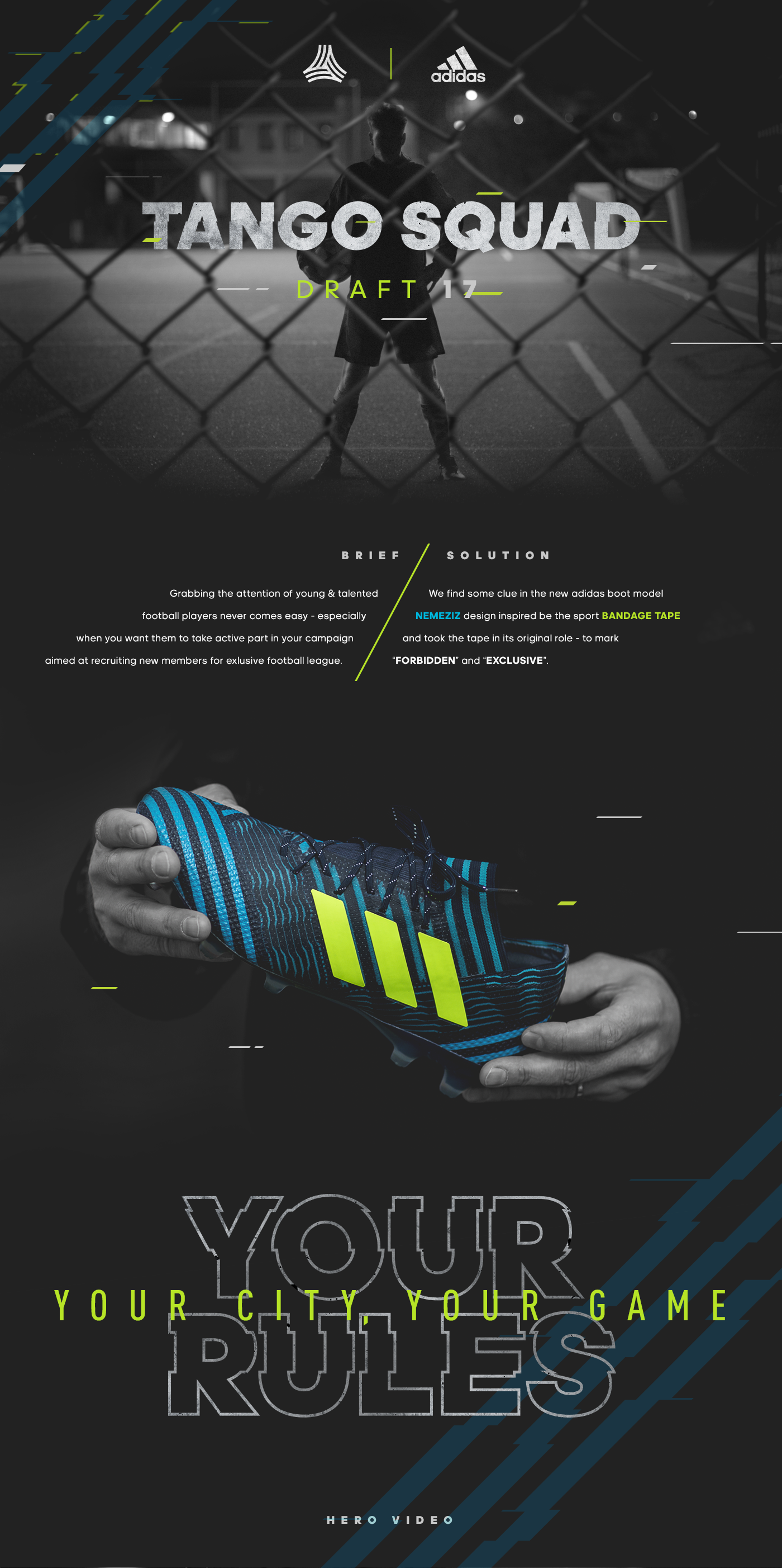 football adidas streetwear Urban social tangosquad NEMEZIZ campaign digital activation