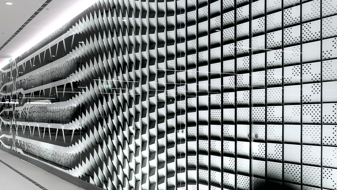 spatial branding Bicycles Parking Garage Environment design Tessellation graphic design placemaking