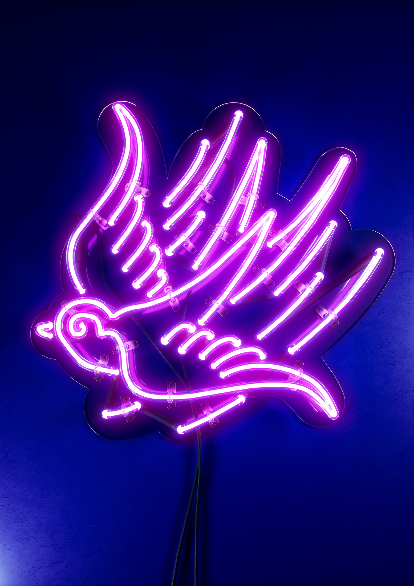 neon 3D signs lighting cinema 4d tiger CG tattoo art Nike