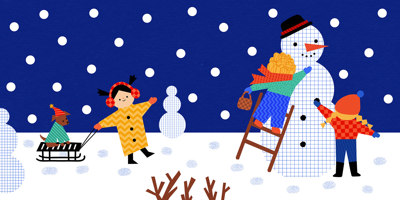 ILLUSTRATION  winter illustration ChildrenIllustration kids illustration children's book snow
