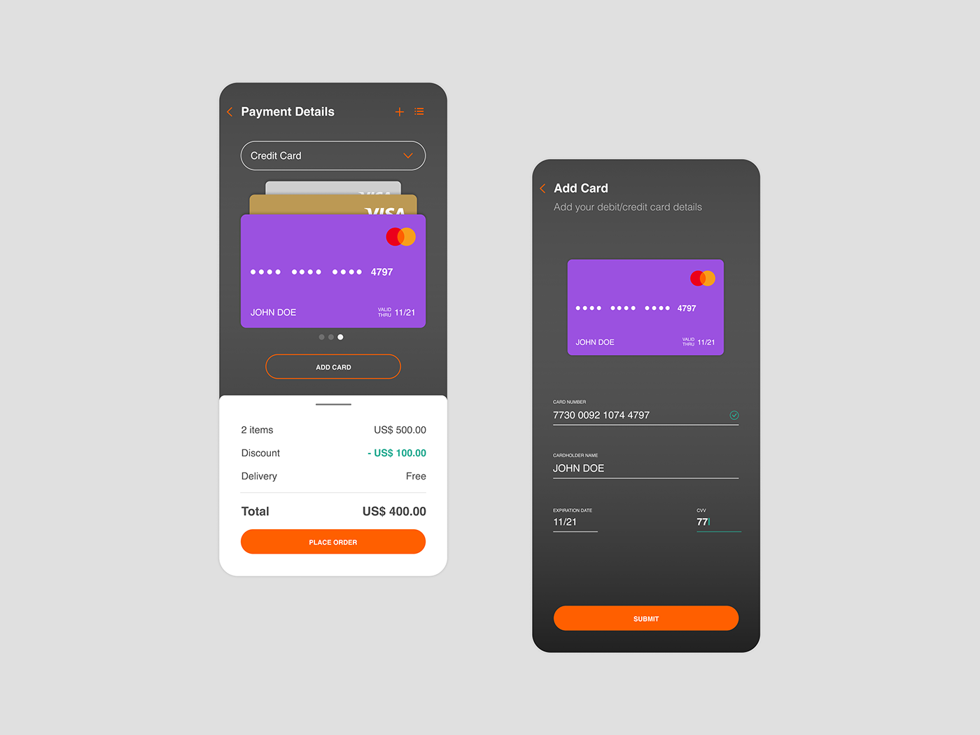 checkout credit card daily ui Forms Interface Order payment prototype UI ux