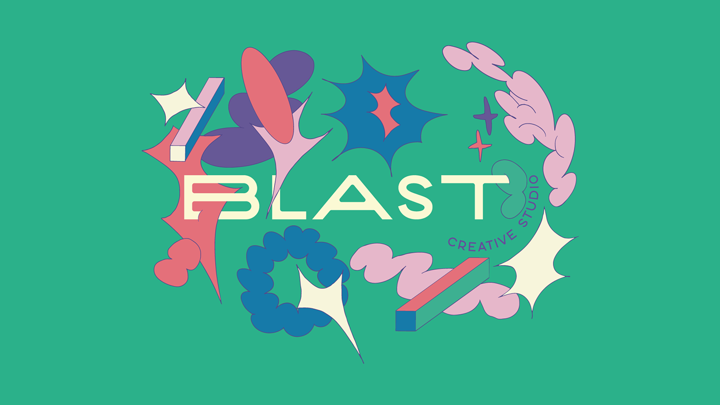 blast brand identity colors design ILLUSTRATION  Logo Design marketing   texture typography   visual