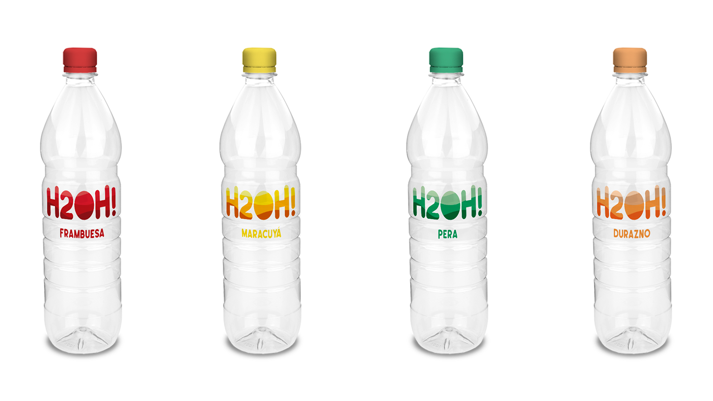 H2Oh water logo chile Bastian victoriano design diseño agua bottle
