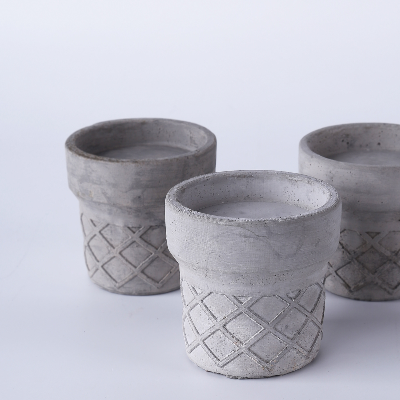 candleholder cone product design  living object cement