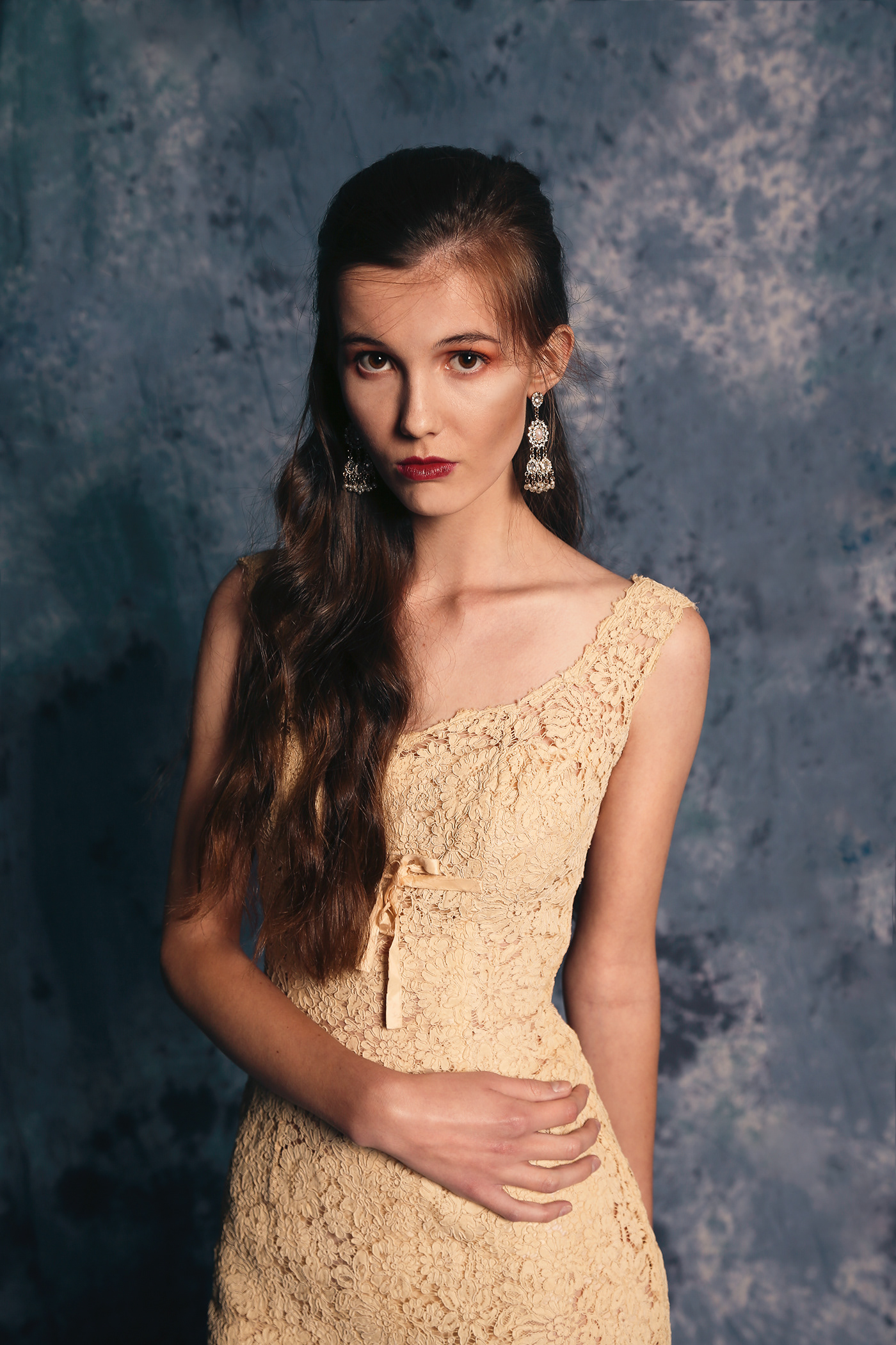 Creative Direction  Fashion  fashion photography feminine flower crown model Photography  portrait studio