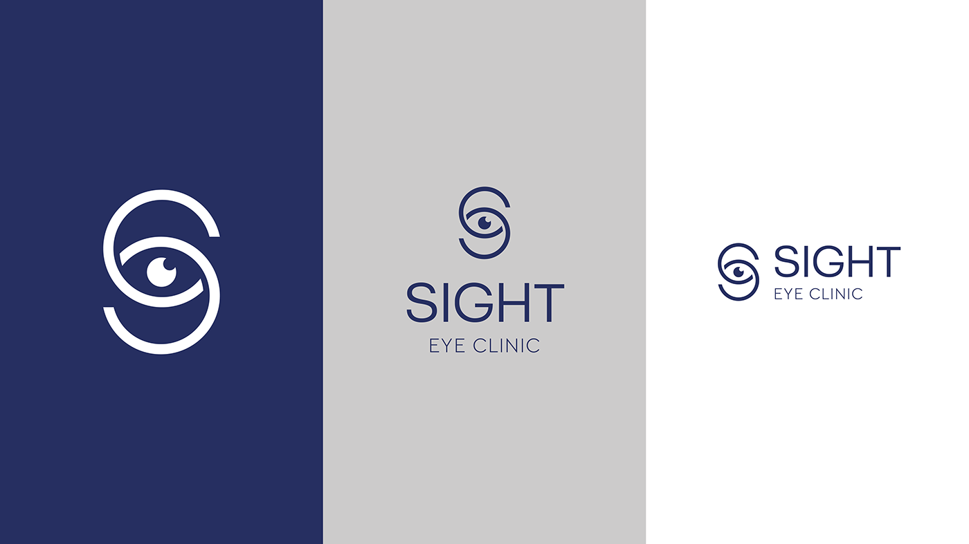 graphic eye clinic brand identity Illustrator Logo Design visual identity branding  Branding design logo