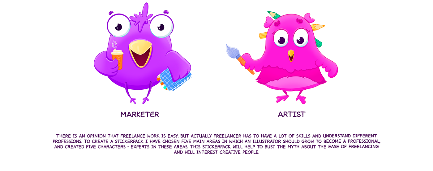 Character design  cartoon Emoji Telegram children illustration Icon vector Digital Art  animals emotions