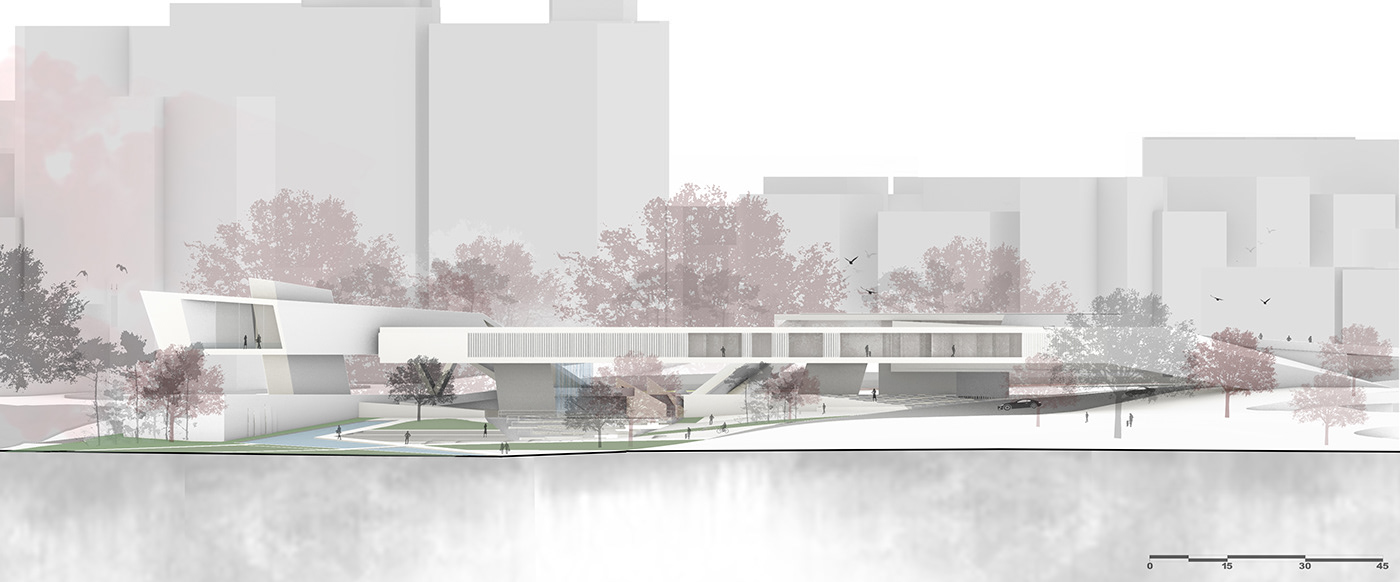architecture design Innovative Interior Landscape Memorialmuseum modern museum Renders Sustainability