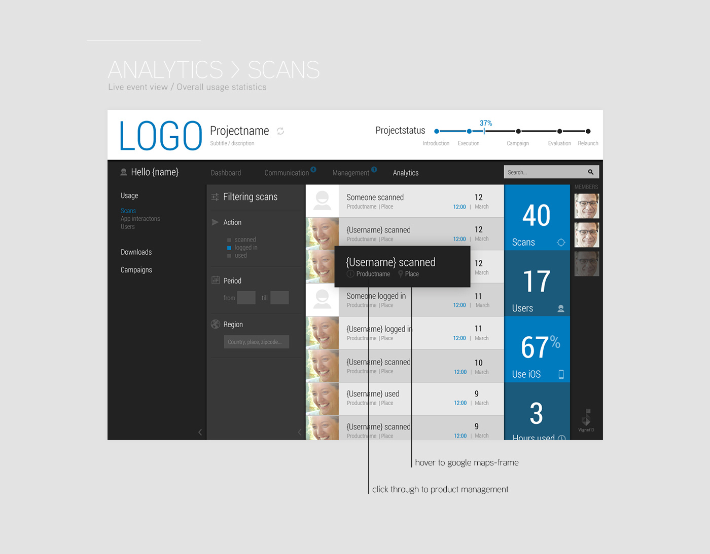 Adobe Portfolio Platform scanning brandbook design Webdesign Big Data concept api SAAS communication watermark mobile app