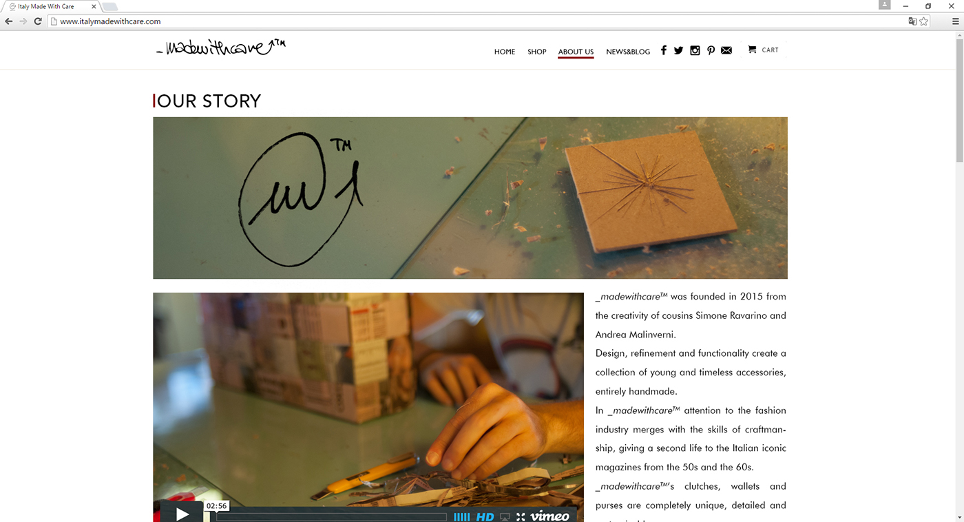 madewithcare Web Design  Ecommerce shop online handmade handcrafted Italy Fashion  Mystery Box