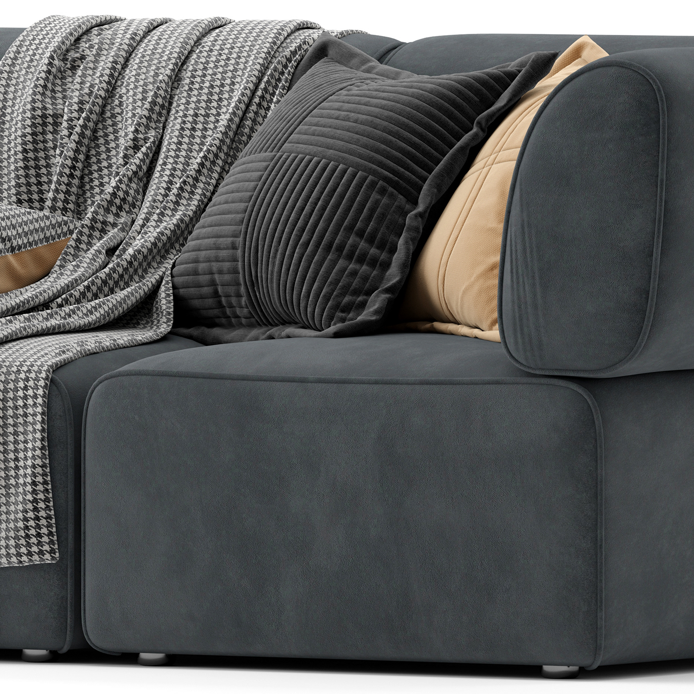 sofa Joybird Interior livingroom 3dmodeling 3dsmax visualization pillow blanket