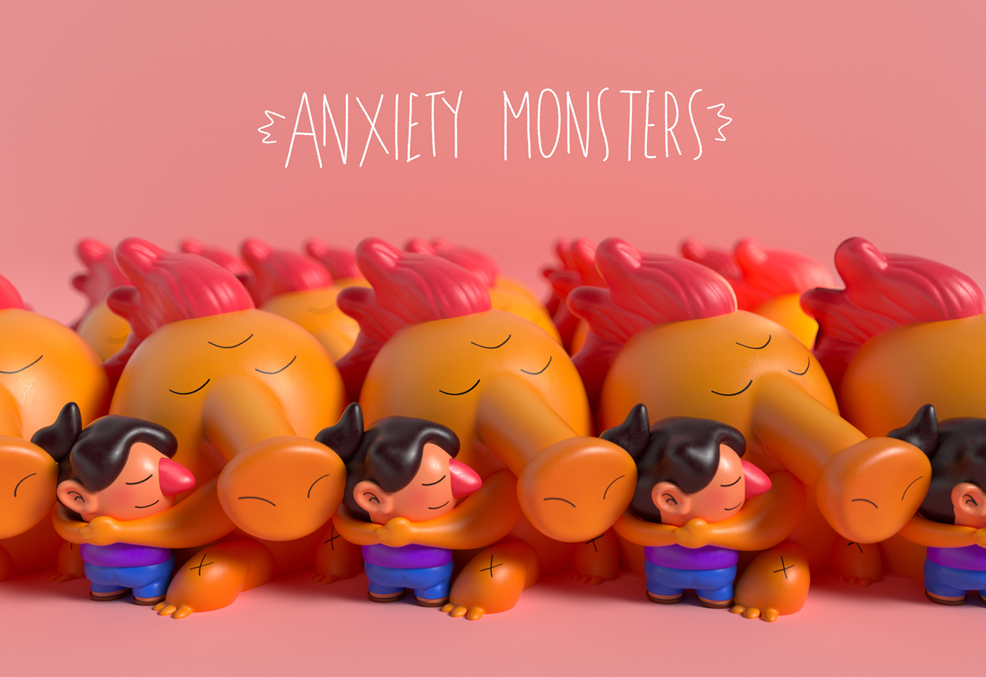 anxiety art artist book child ILLUSTRATION  magazine monster personajes print Zine 