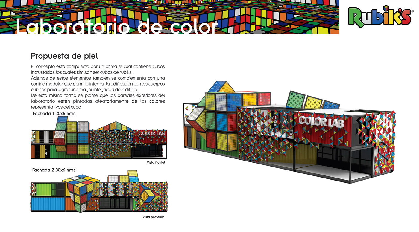 color rubik's cube 3D diseño industrial arquitectura design Graphic Designer diseño Container design colors