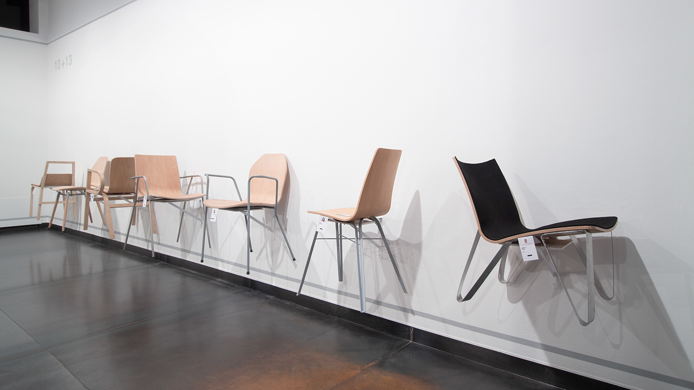 Exhibition  industrial mome IO LINE AND ROUND furniture design  chair experimental steel floating chairs