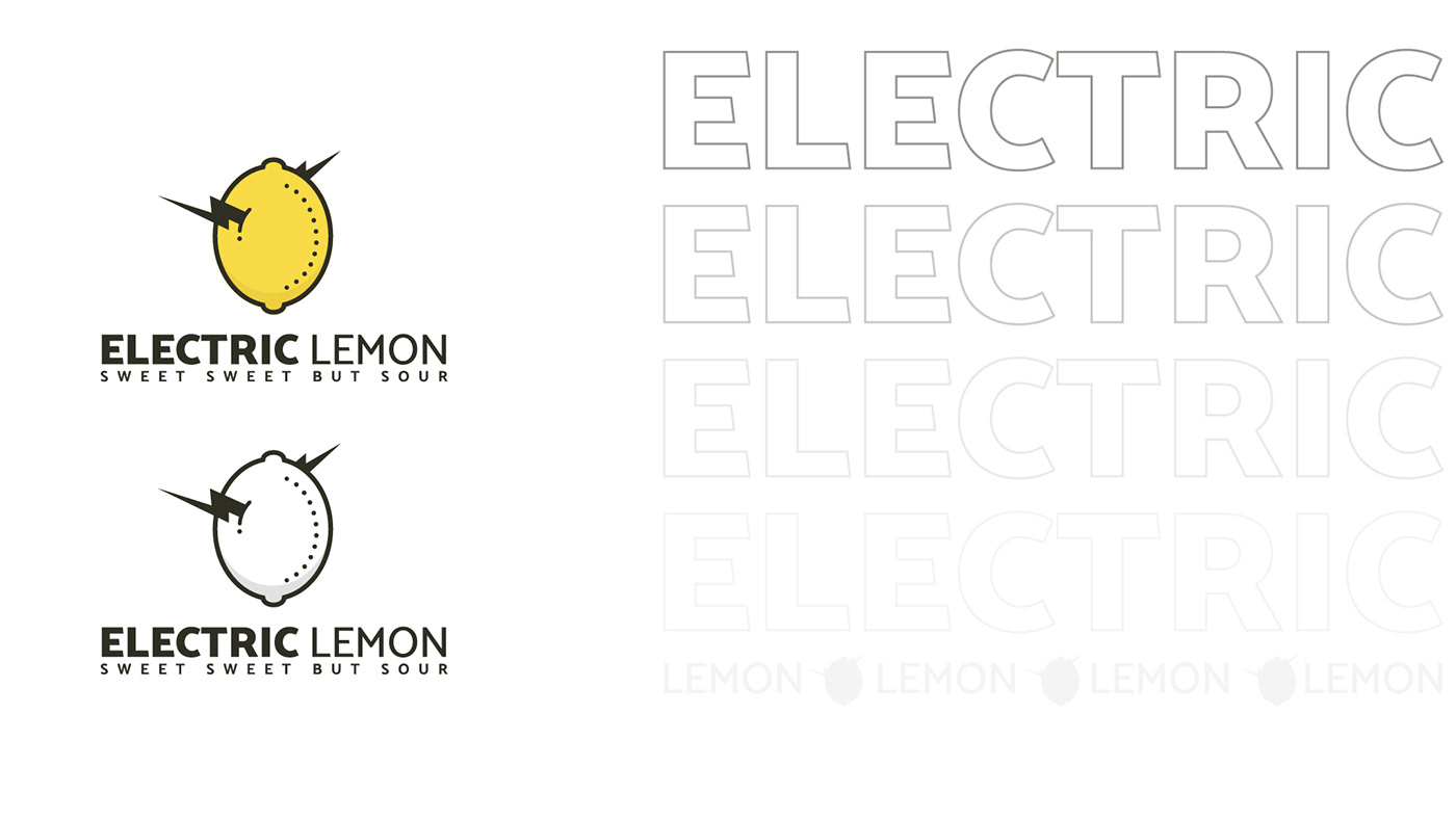 electric fruit logo lemon logo t-shirt yellow