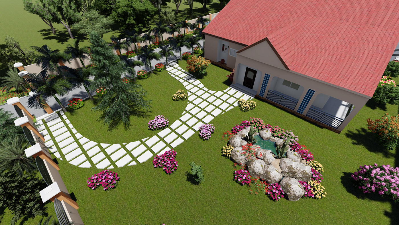 3D Landscape Scape360 ghana landscape Kumasi Landscape Nature architecture Landscape Green Health care