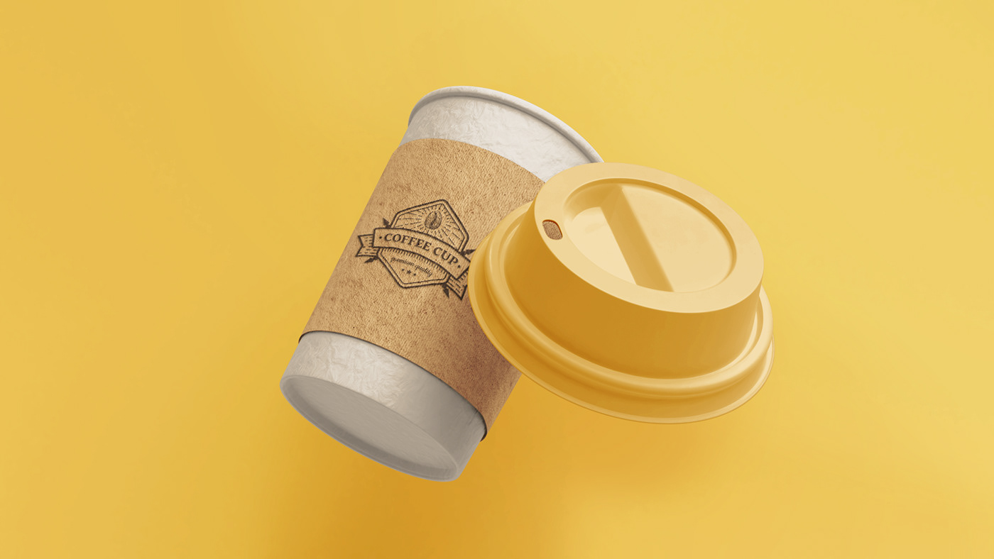 Coffee cup Mug  branding  logo Mockup 3D blender