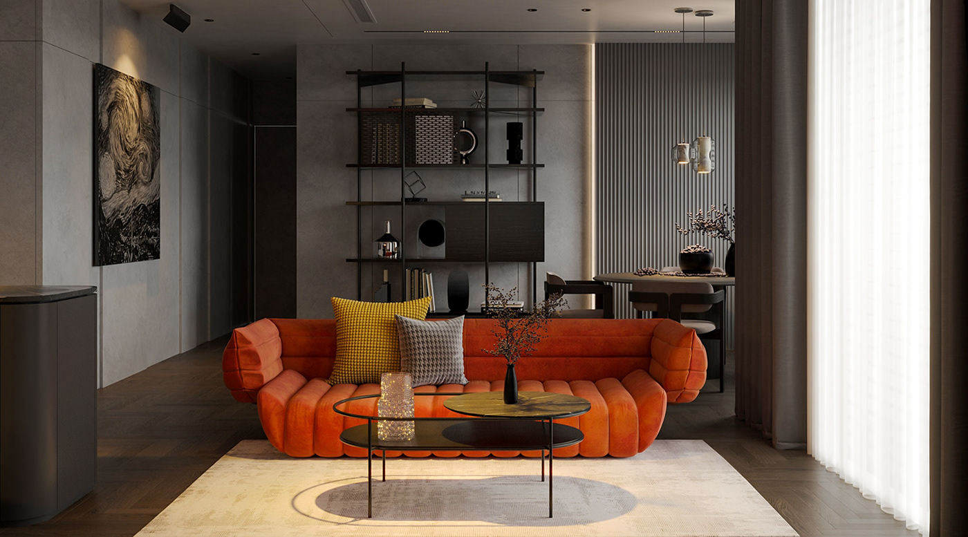 indoor architecture Render visualization interior design  modern 3D 3ds max corona archviz