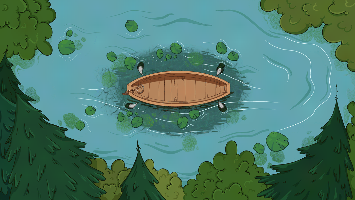 boat on the lake 