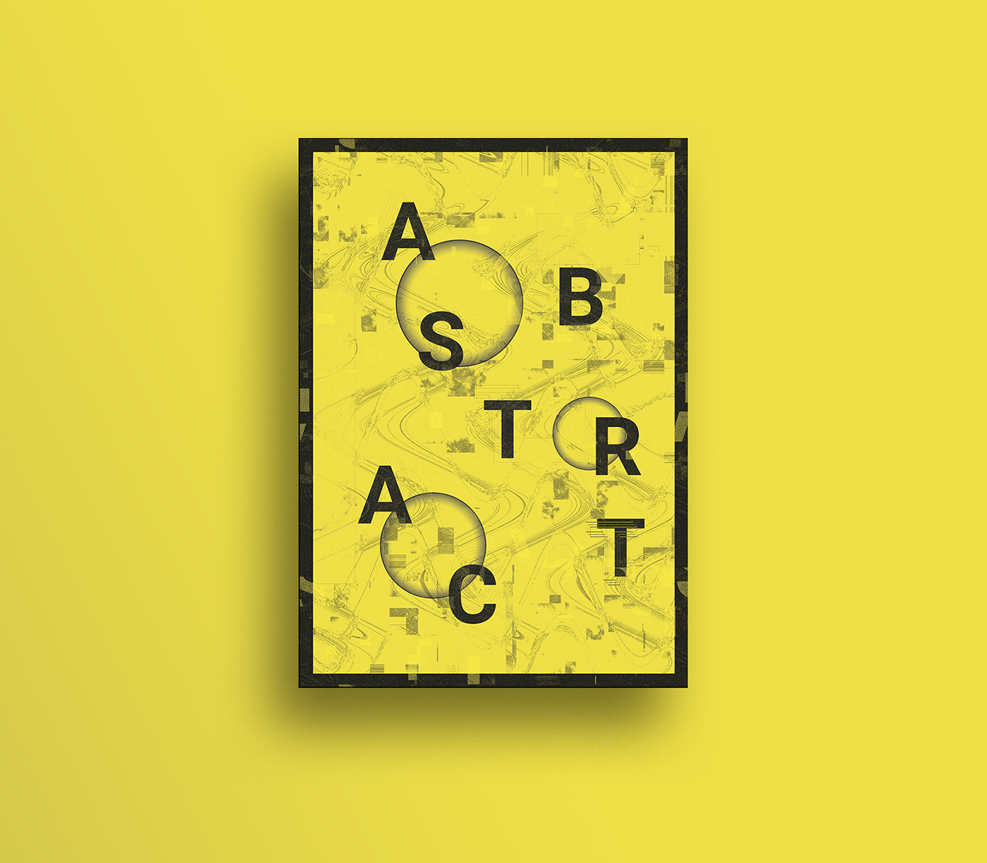 poster design graphic abstract bubbles lines yellow Lars Olofsen