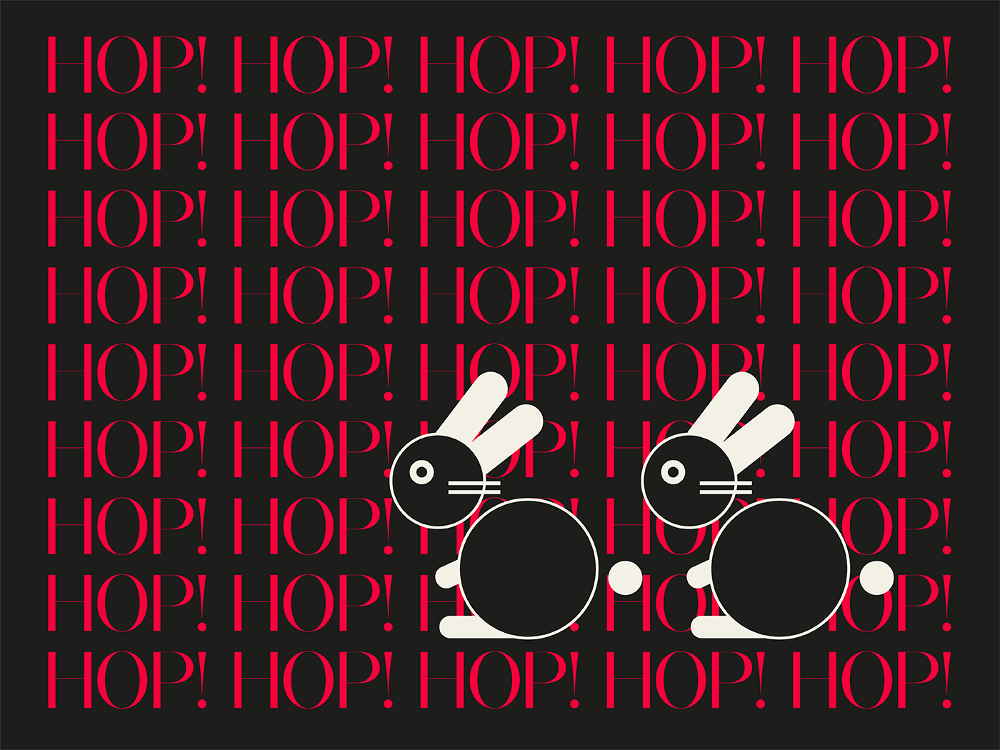 art black bunny comics dark Easter festive ILLUSTRATION  rabbit red
