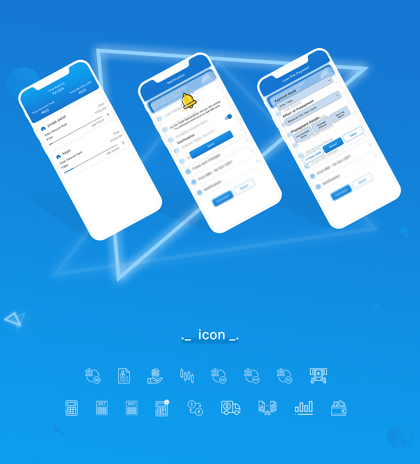 calculator concept design EMI landing page Mobile app UI/UX user interface visual