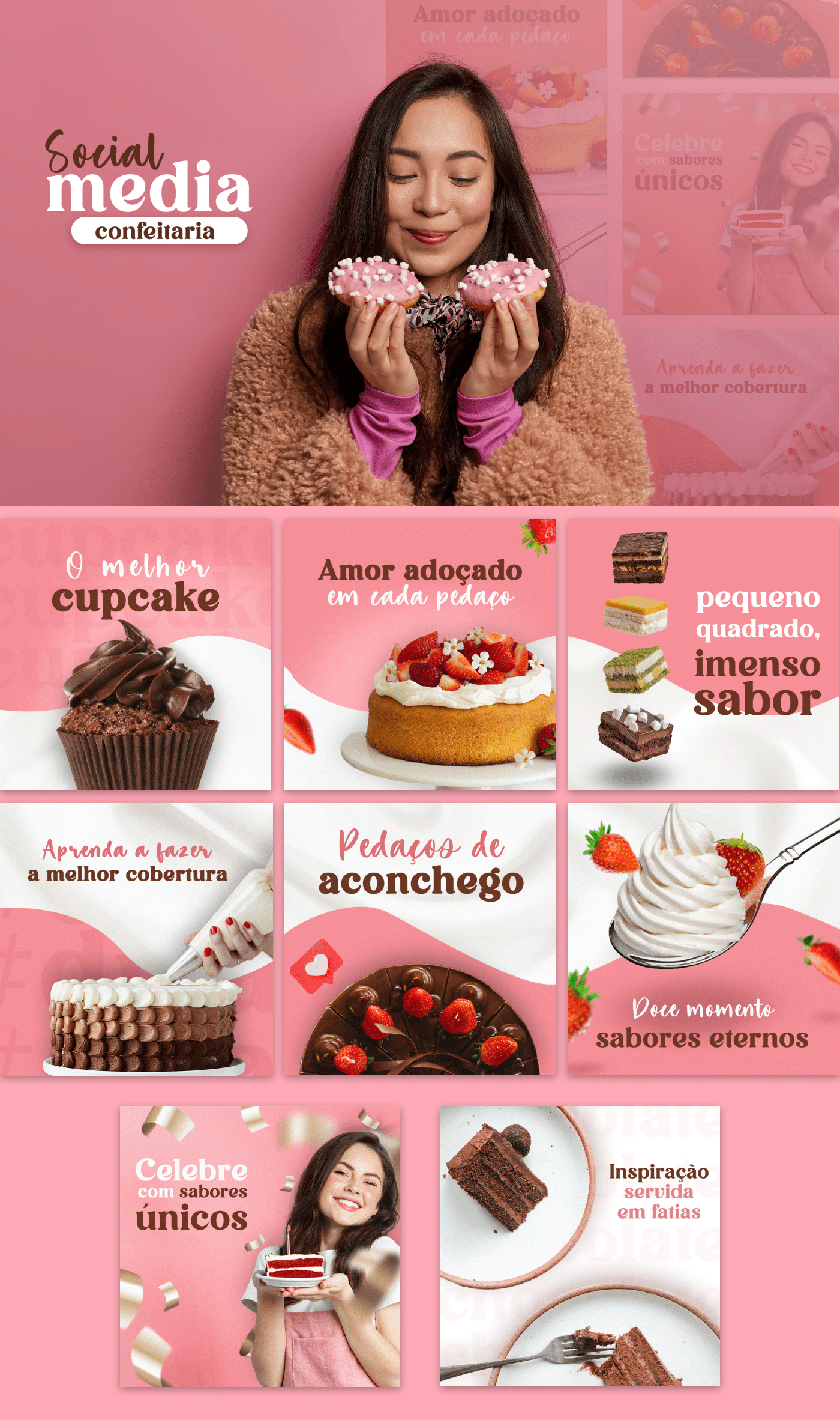 CONFEITARIA post Social media post Graphic Designer Socialmedia sweet Food  Advertising  branding  marketing  