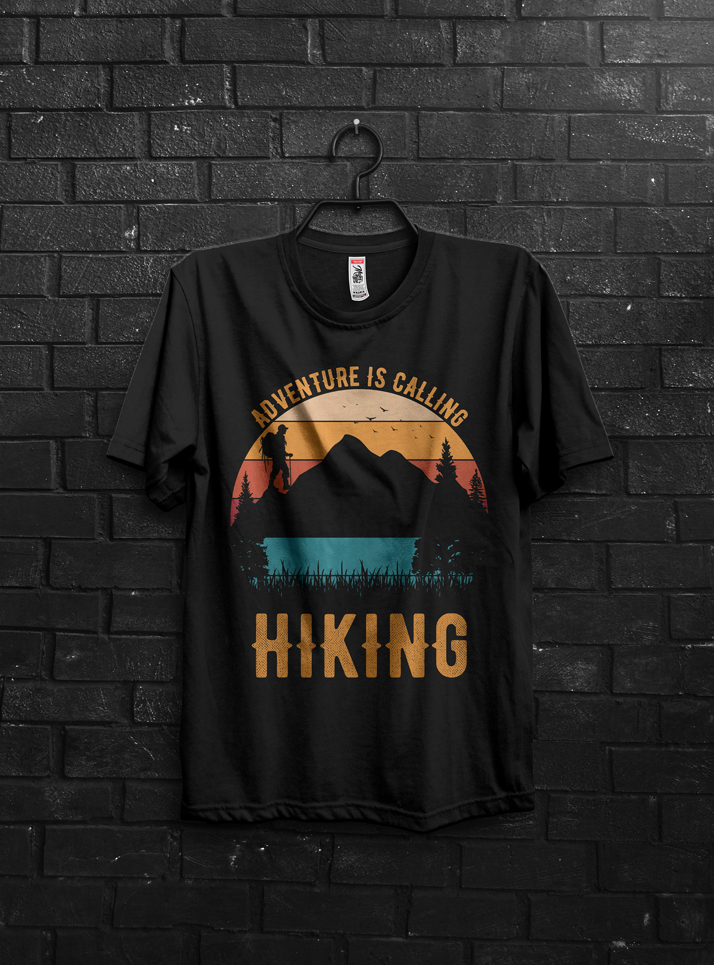adventure Outdoor camping hiking mountains merchandise Clothing branding  vintage hiking t-shirt